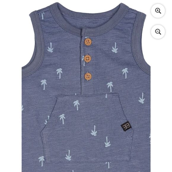 Modern Moments by Gerber Baby Boy Sleeveless Romper, Size 18 months - Picture 3 of 5